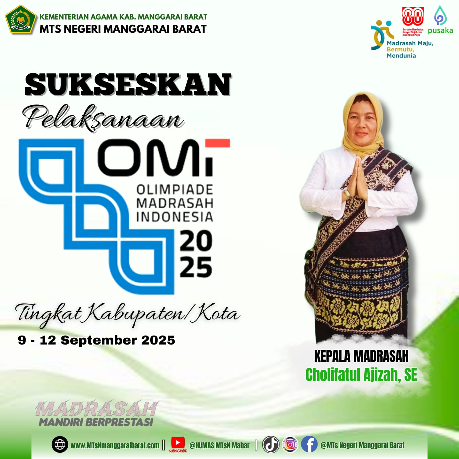 Siswa MTsN Manggarai Barat Melakukan Uji Coba OMI TAHUN 2025