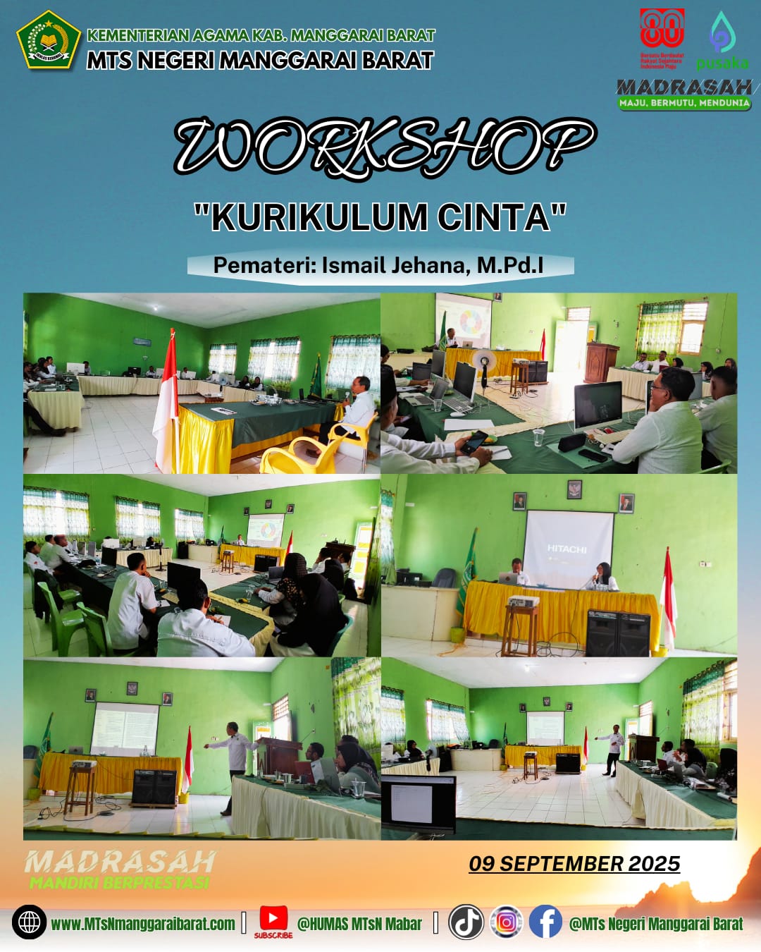 Guru Bersama Kepala Madarsah Melaksanakan Workshop Kurikulum Berbasis Cinta